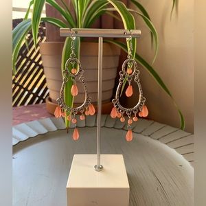 Handmade Bohemian Peach Earrings